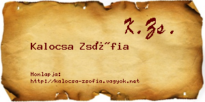Kalocsa Zsófia névjegykártya