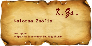 Kalocsa Zsófia névjegykártya